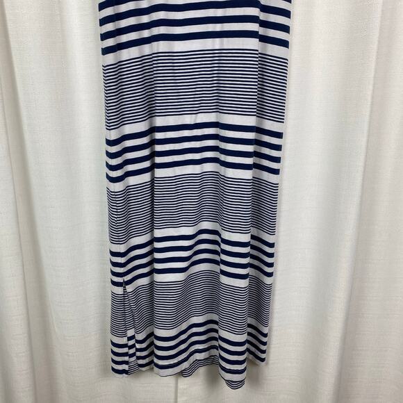 Vineyard Vines Blue Stripe Short Sleeve Shift Maxi Dress Sz.S - Picture 7 of 10
